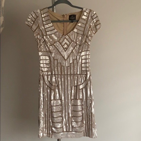 Adrianna Papell Dresses & Skirts - Adrianna Papell Sequin Art Deco Dress